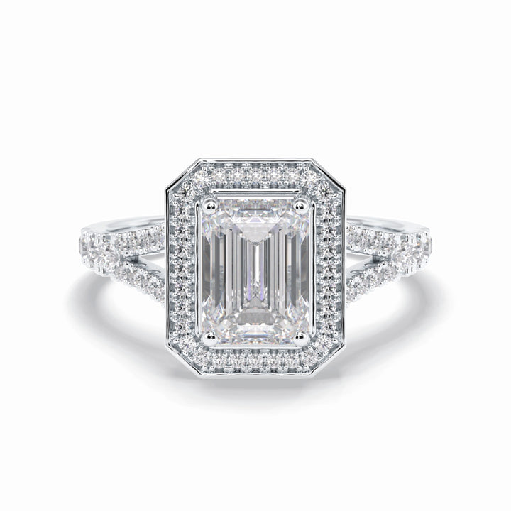 Lab Grown 2.84 CT Emerald Cut Diamond Minimalist Handmade Ring