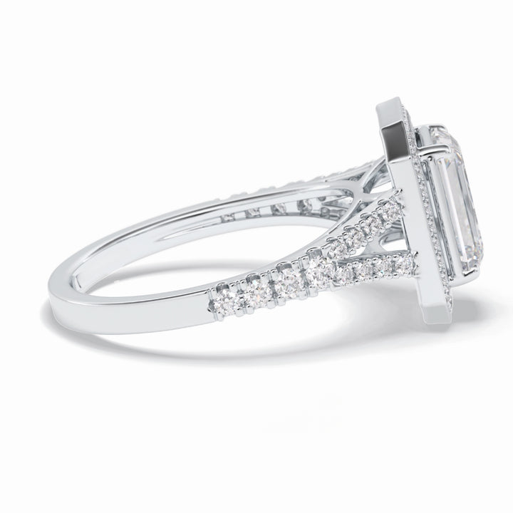 Lab Grown 2.84 CT Emerald Cut Diamond Minimalist Handmade Ring