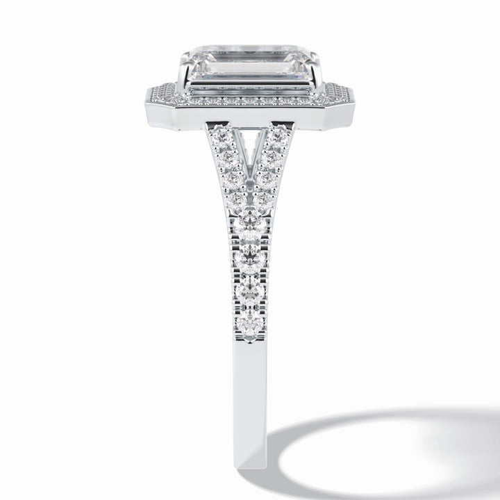 Lab Grown 2.84 CT Emerald Cut Diamond Minimalist Handmade Ring