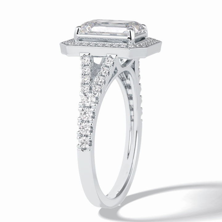 Lab Grown 2.84 CT Emerald Cut Diamond Minimalist Handmade Ring