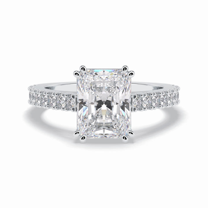 Lab Grown 3.05 CT Radiant Cut Diamond Boho & Hippie Engagement Ring