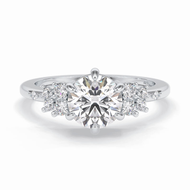 Lab Grown 1.89 CT Round Cut Diamond Boho & Hippie Engagement Ring