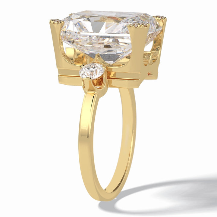 Lab Grown 5.50 CT Radiant Cut Diamond Edwardian Engagement Ring