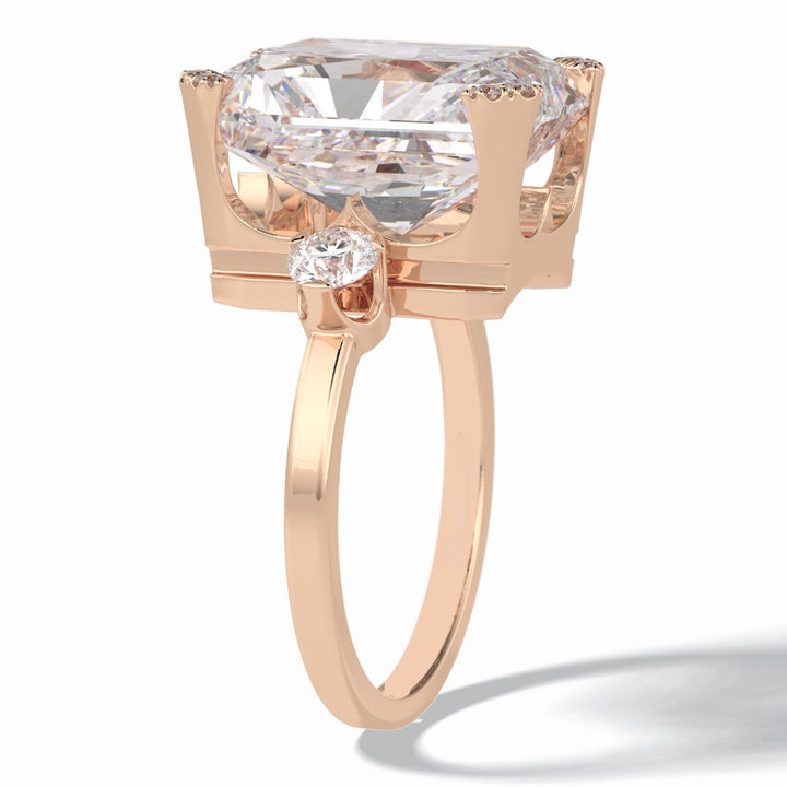 Lab Grown 5.50 CT Radiant Cut Diamond Edwardian Engagement Ring