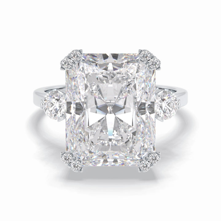 Lab Grown 5.50 CT Radiant Cut Diamond Edwardian Engagement Ring