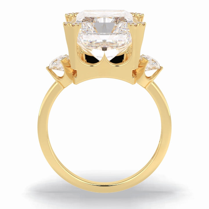 Lab Grown 5.50 CT Radiant Cut Diamond Edwardian Engagement Ring