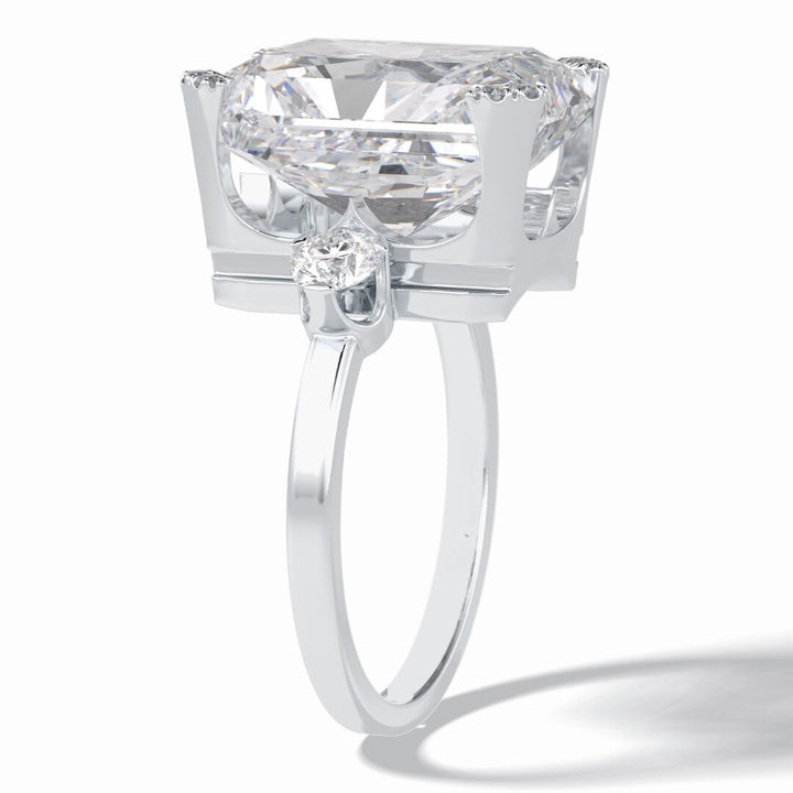 Lab Grown 5.50 CT Radiant Cut Diamond Edwardian Engagement Ring