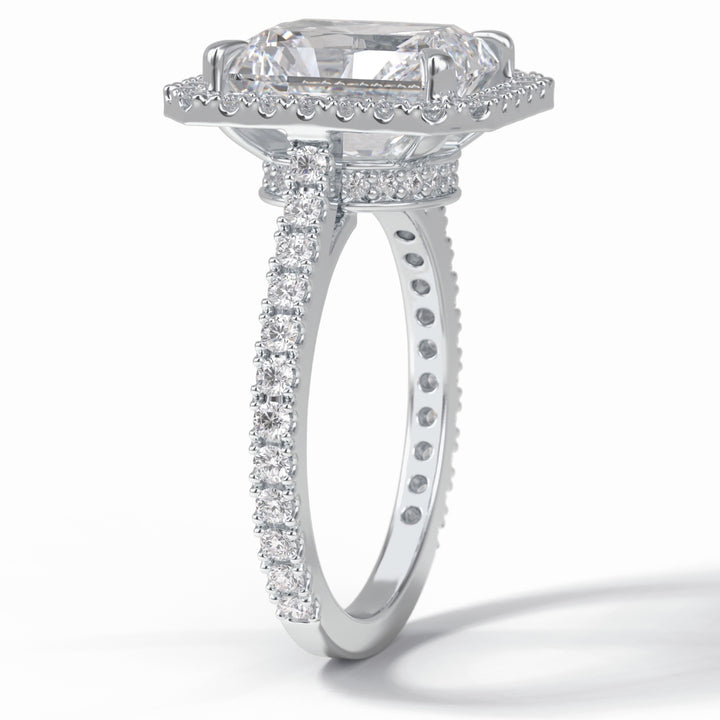 Lab Grown 5.09 CT Radiant Cut Diamond Gothic Wedding Ring