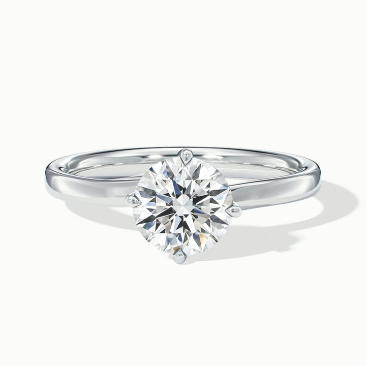 Lab Grown 1.00 CT Round Cut Diamond Art Deco Engagement Ring