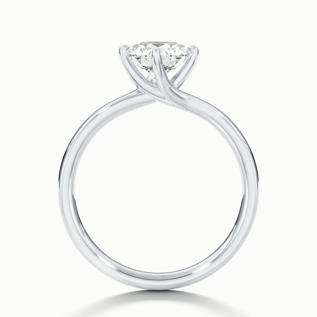 Lab Grown 1.00 CT Round Cut Diamond Art Deco Engagement Ring