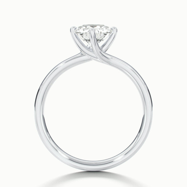 Lab Grown 1.00 CT Round Cut Diamond Art Deco Engagement Ring