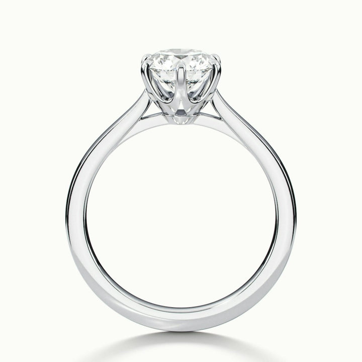 Lab Grown 2.00 CT Round Cut Diamond Mid-Century Anniversary Ring