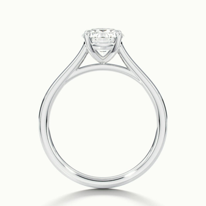 Lab Grown 1.24 CT Round Cut Diamond Minimalist Handmade Ring