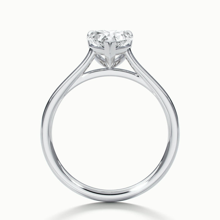 Lab Grown 1.32 CT Heart Cut Diamond Boho & Hippie Anniversary Ring