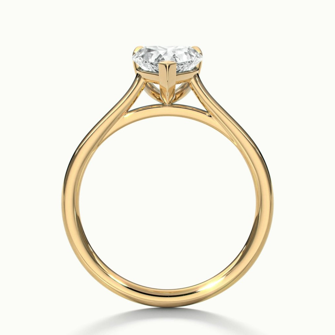 Lab Grown 1.32 CT Heart Cut Diamond Boho & Hippie Anniversary Ring