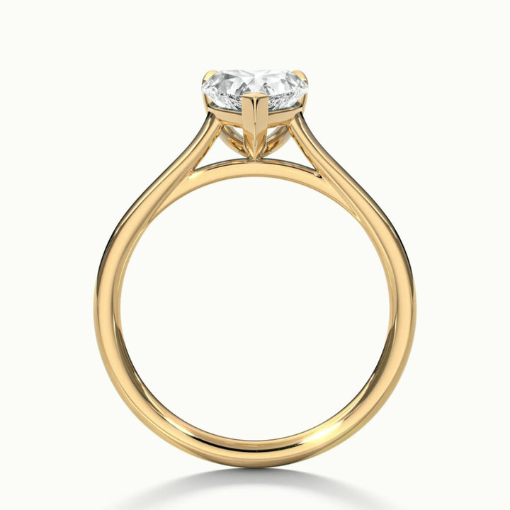 Lab Grown 1.32 CT Heart Cut Diamond Boho & Hippie Anniversary Ring