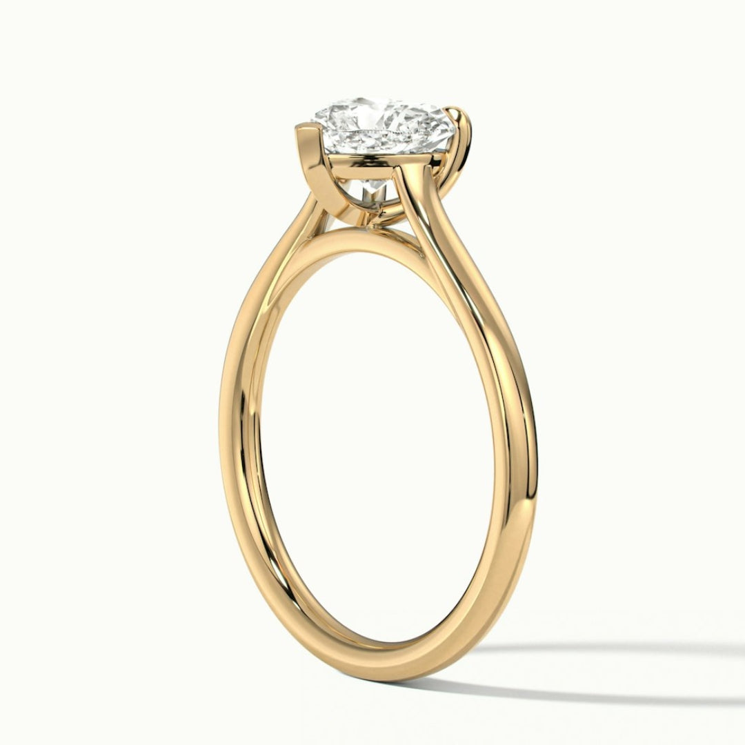 Lab Grown 1.32 CT Heart Cut Diamond Boho & Hippie Anniversary Ring