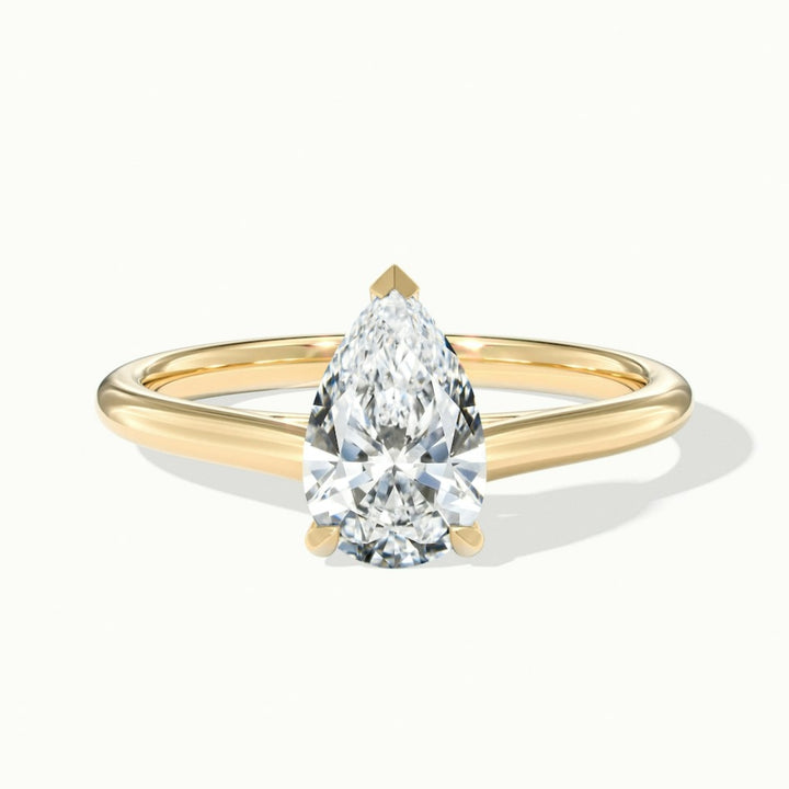 Lab Grown 2.00 CT Pear Cut Diamond Celtic Engagement Ring