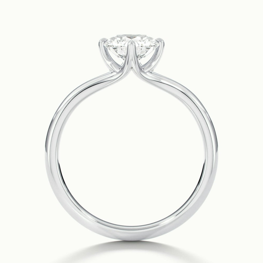 Lab Grown 1.00 CT Round Cut Diamond Gothic Anniversary Ring