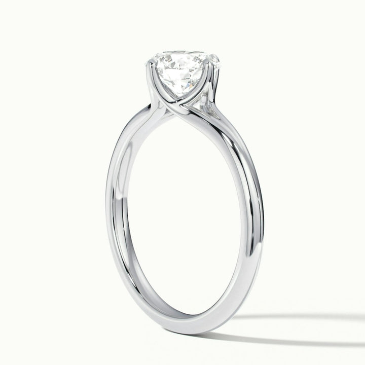 Lab Grown 1.00 CT Round Cut Diamond Gothic Anniversary Ring