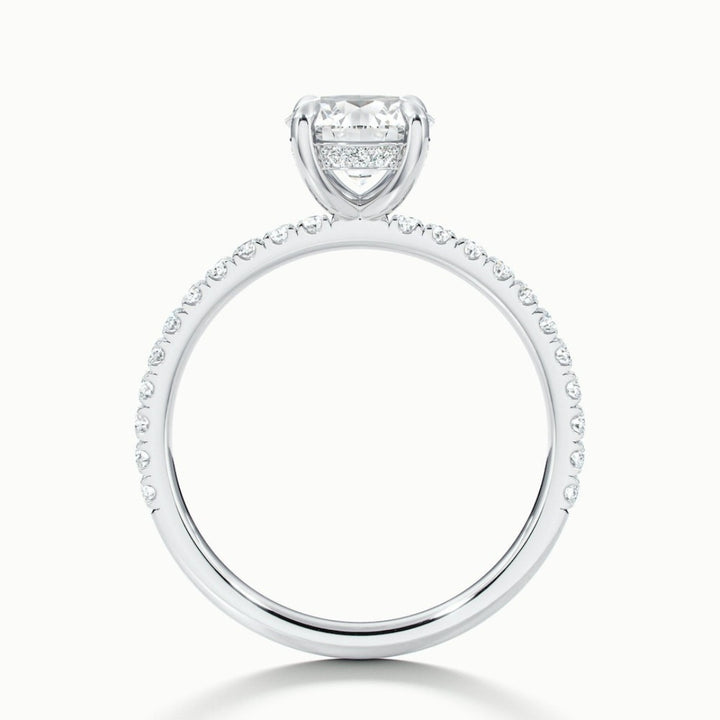 Lab Grown 2.16 CT Round Cut Diamond Art Nouveau Engagement Ring