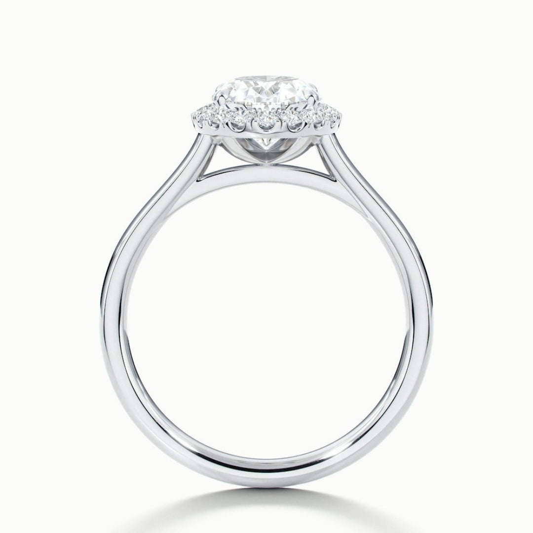 Lab Grown 3.00 CT Oval Cut Diamond Minimalist Anniversary Ring