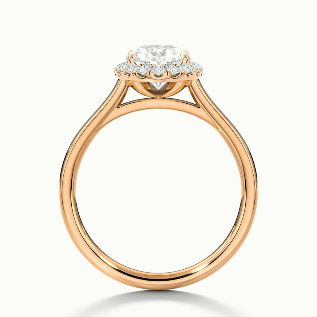 Lab Grown 3.00 CT Oval Cut Diamond Minimalist Anniversary Ring