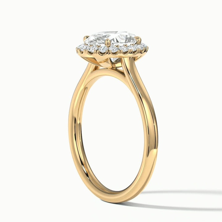 Lab Grown 3.00 CT Oval Cut Diamond Minimalist Anniversary Ring