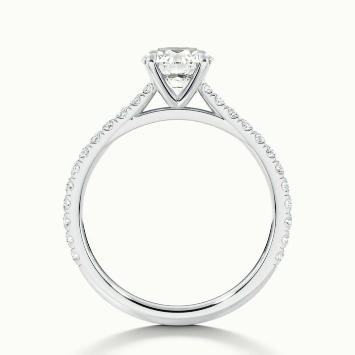 Lab Grown 2.25 CT Round Cut Diamond Avant Garde Engagement Ring