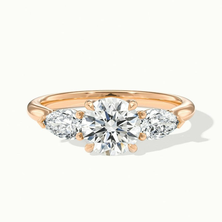 Lab Grown 3.00 CT Round Cut Diamond Edwardian Wedding Ring