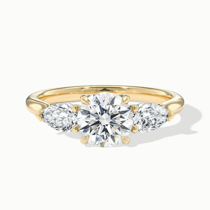 Lab Grown 3.00 CT Round Cut Diamond Edwardian Wedding Ring