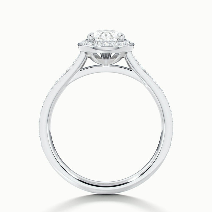 Lab Grown 2.89 CT Pear Cut Diamond Gothic Anniversary Ring