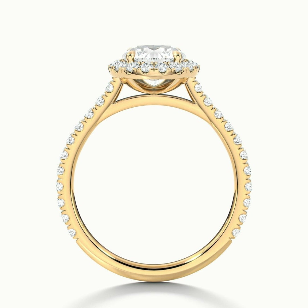 Lab Grown 2.21 CT Round Cut Diamond Minimalist Anniversary Ring