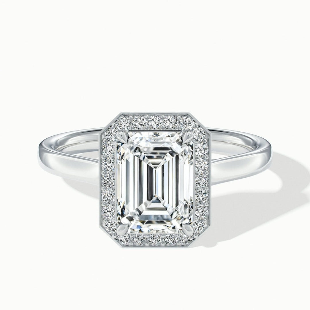 Lab Grown 1.94 CT Emerald Cut Diamond Victorian Handmade Ring