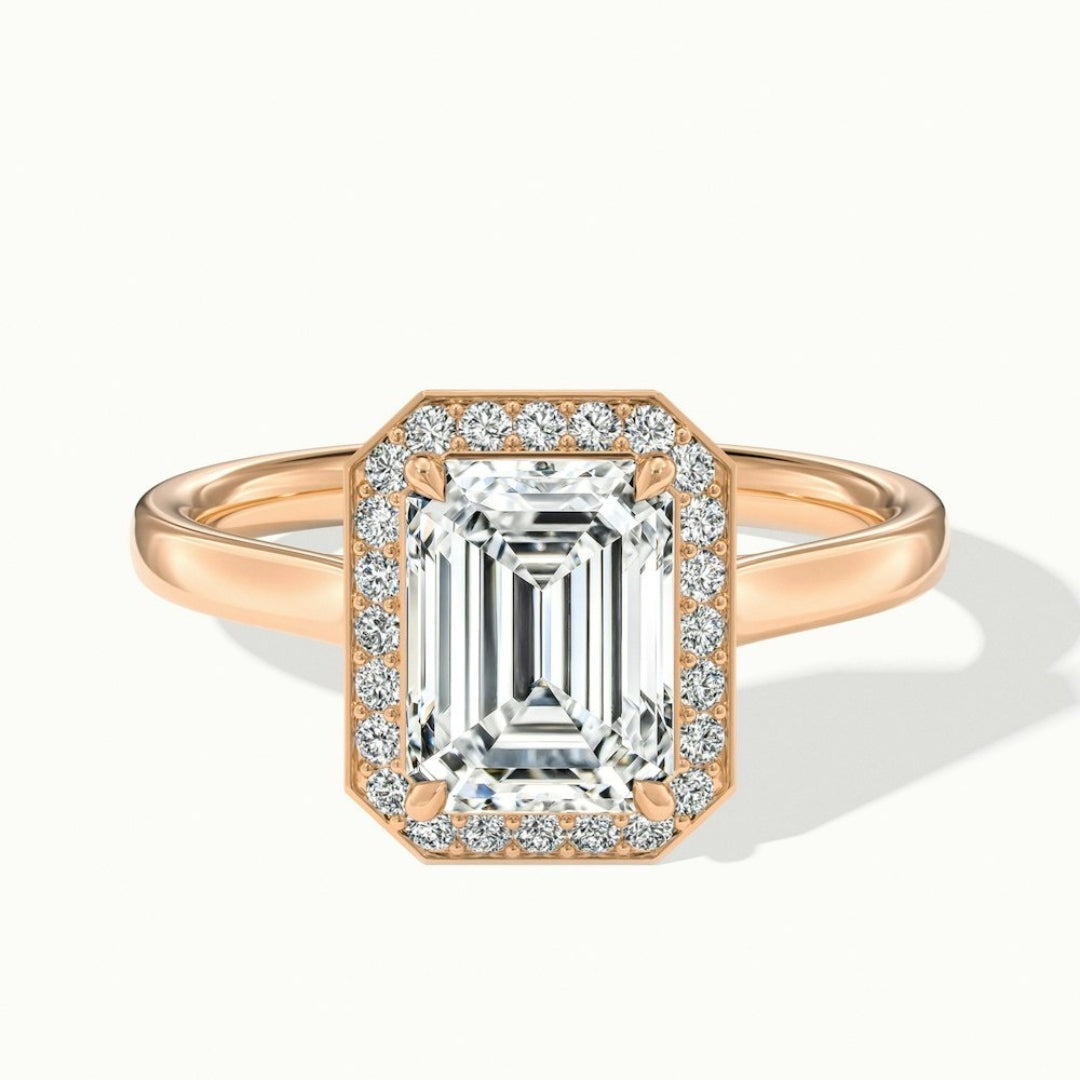 Lab Grown 1.94 CT Emerald Cut Diamond Victorian Handmade Ring