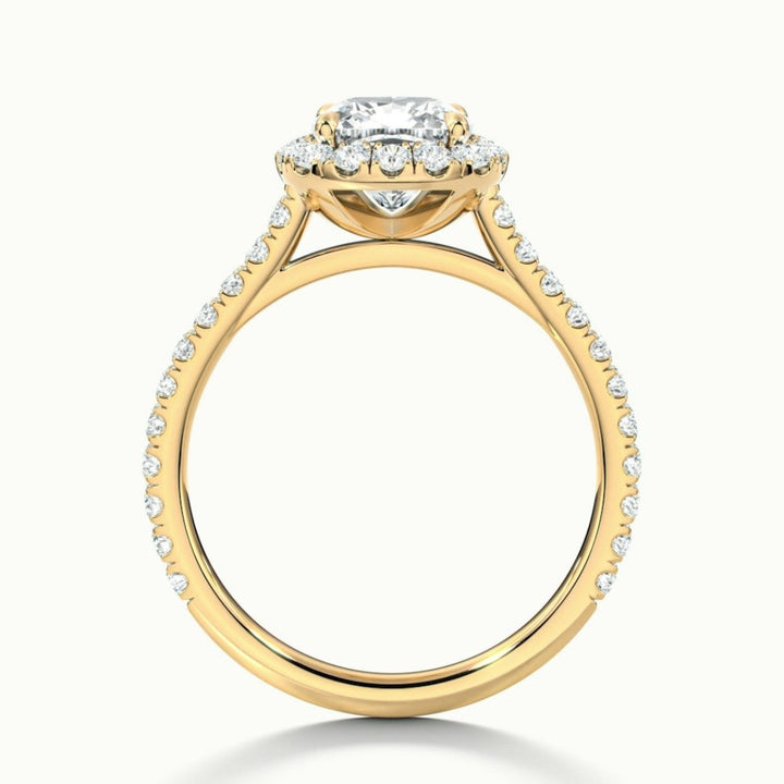 Lab Grown 2.26 CT Cushion Cut Diamond Avant Garde Engagement Ring