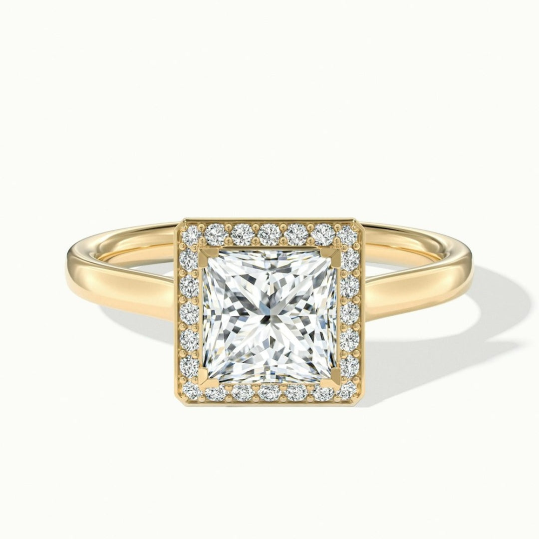 Lab Grown 2.30 CT Princess Cut Diamond Brutalist Anniversary Ring