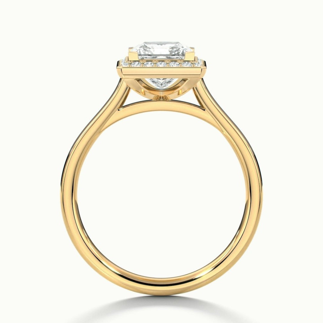 Lab Grown 2.30 CT Princess Cut Diamond Brutalist Anniversary Ring