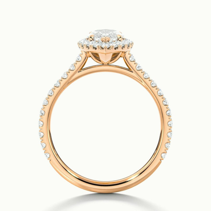 Lab Grown 3.20 CT Marquise Cut Diamond Minimalist Engagement Ring