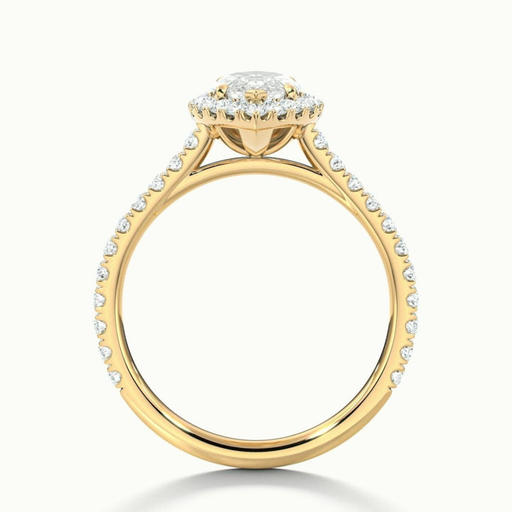 Lab Grown 3.20 CT Marquise Cut Diamond Minimalist Engagement Ring