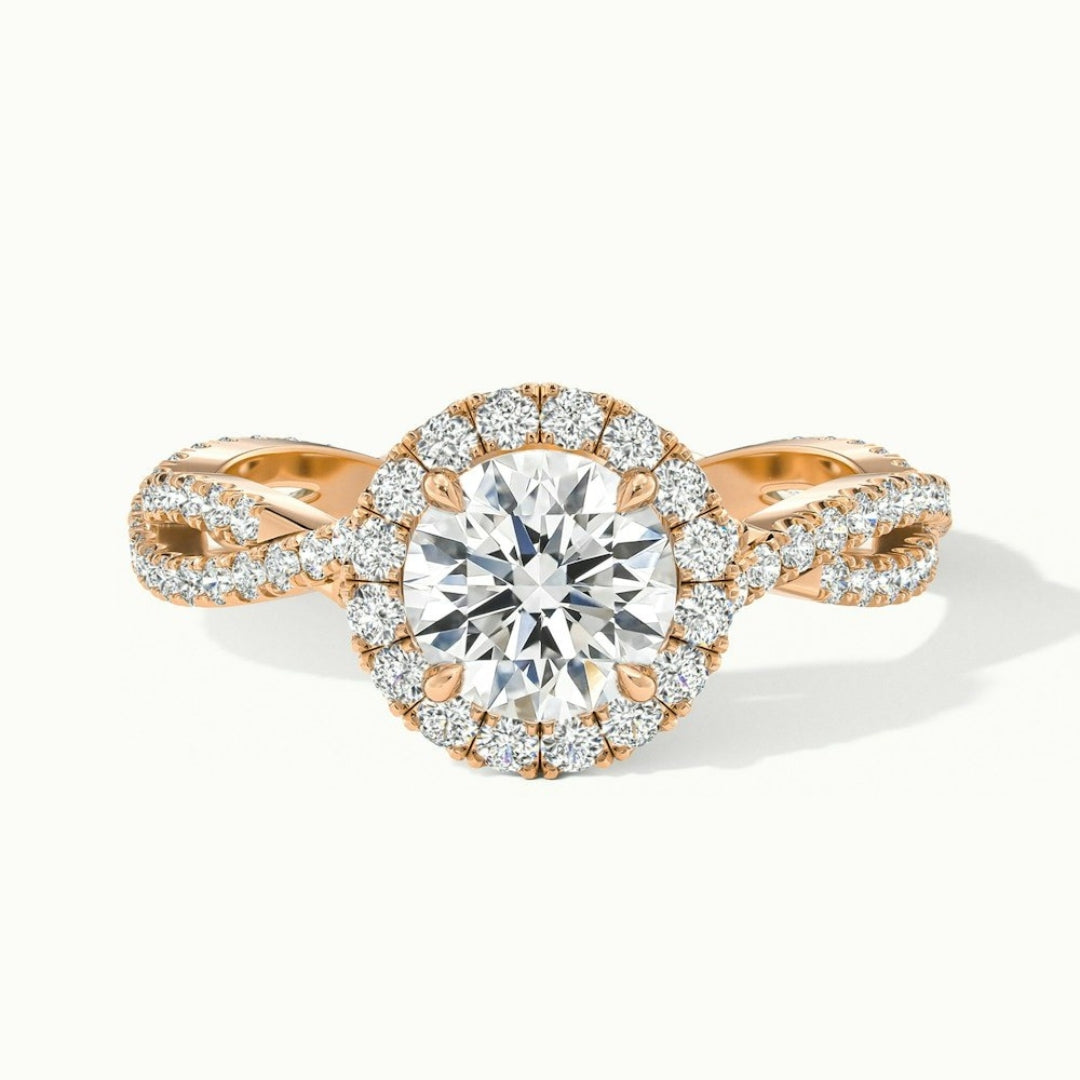 Lab Grown 2.65 CT Round Cut Diamond Victorian Wedding Ring