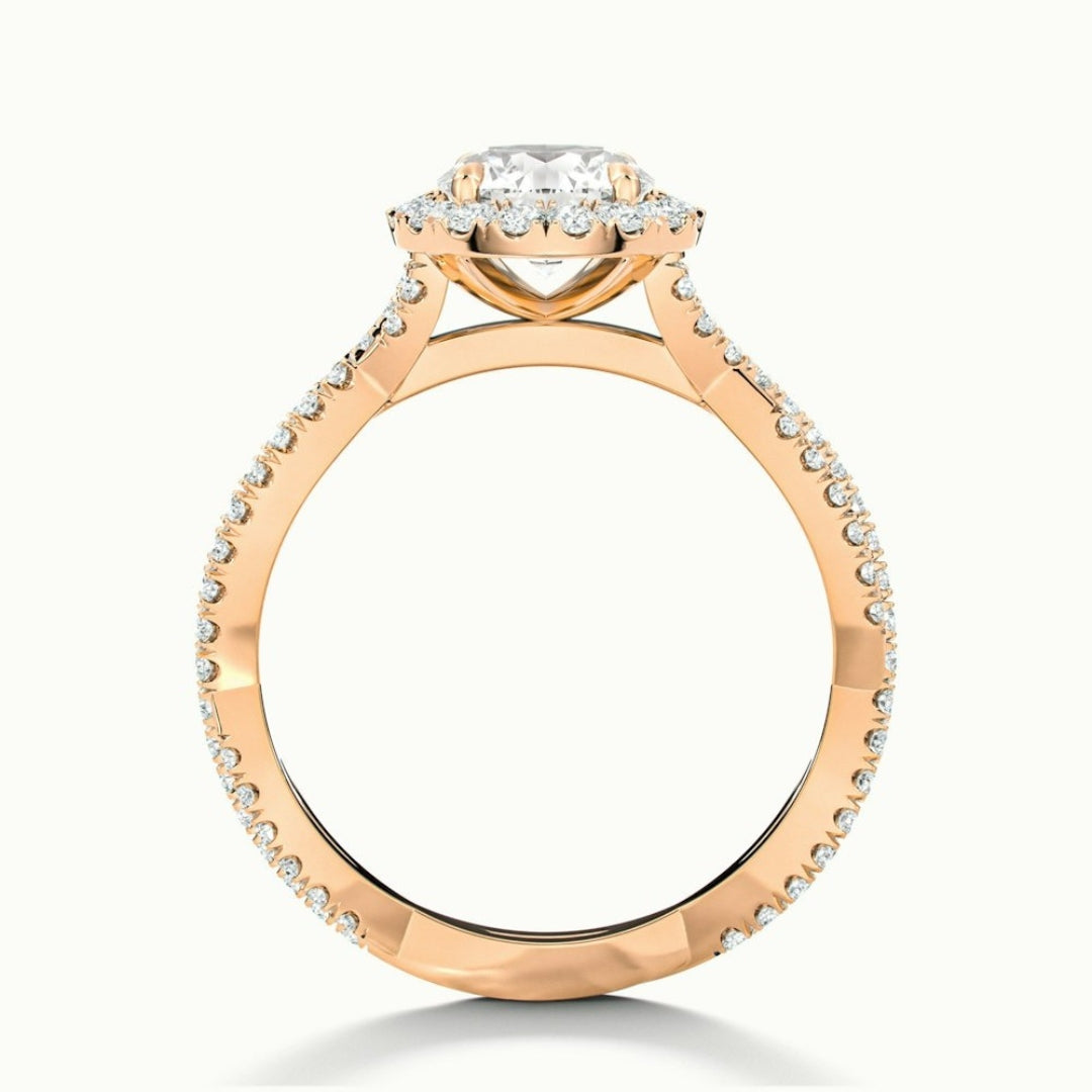 Lab Grown 2.65 CT Round Cut Diamond Victorian Wedding Ring