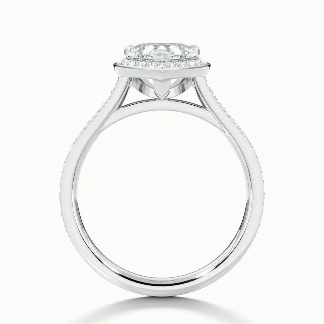 Lab Grown 2.22 CT Heart Cut Diamond Avant Garde Anniversary Ring