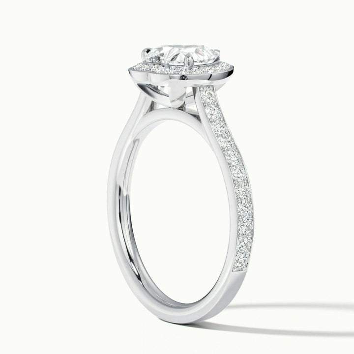 Lab Grown 2.22 CT Heart Cut Diamond Avant Garde Anniversary Ring