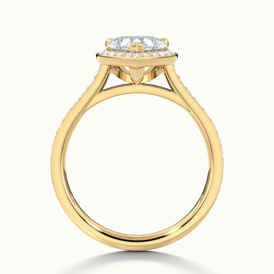 Lab Grown 2.22 CT Heart Cut Diamond Avant Garde Anniversary Ring