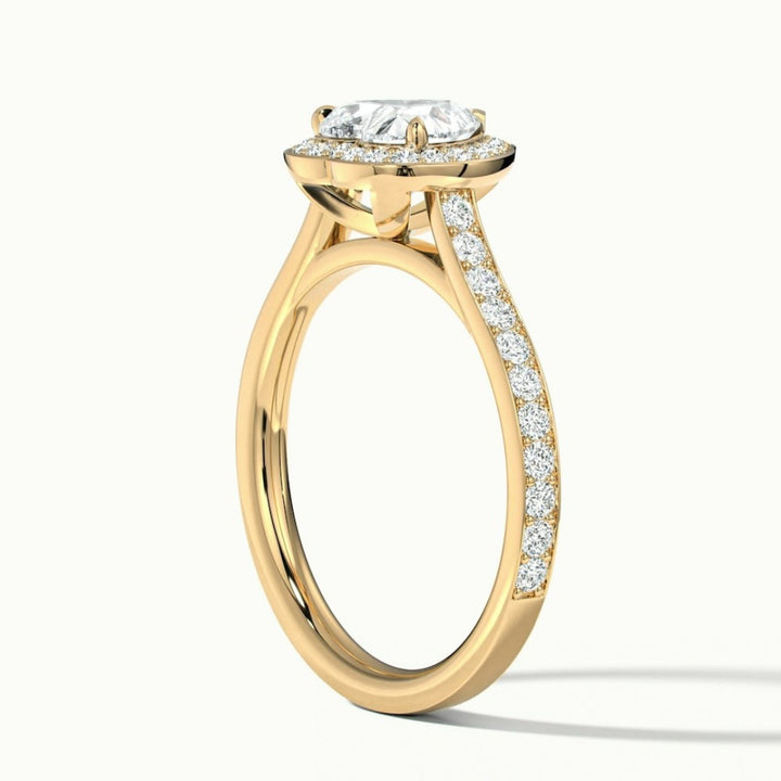 Lab Grown 2.22 CT Heart Cut Diamond Avant Garde Anniversary Ring