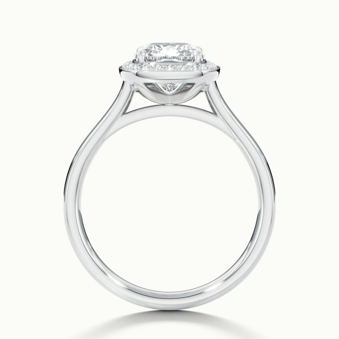 Lab Grown 1.94 CT Cushion Cut Diamond Art Nouveau Wedding Ring