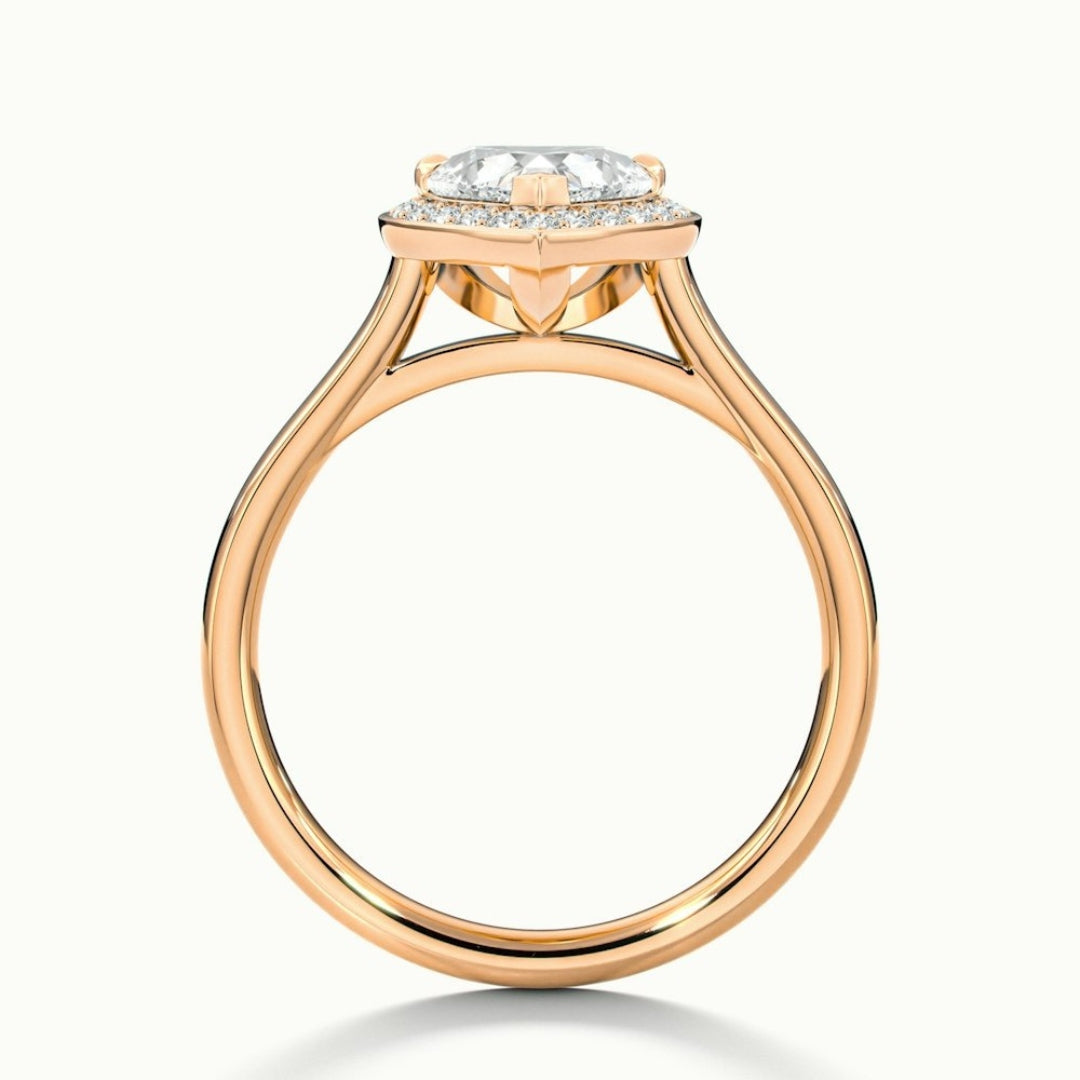 Lab Grown 2.12 CT Heart Cut Diamond Mid-Century Anniversary Ring