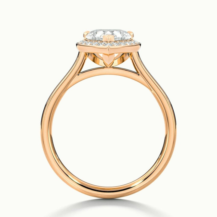 Lab Grown 2.12 CT Heart Cut Diamond Mid-Century Anniversary Ring