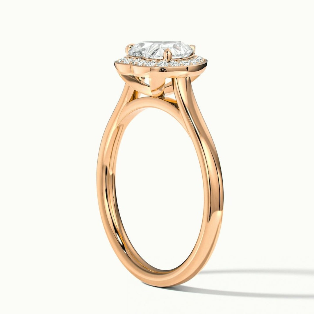 Lab Grown 2.12 CT Heart Cut Diamond Mid-Century Anniversary Ring